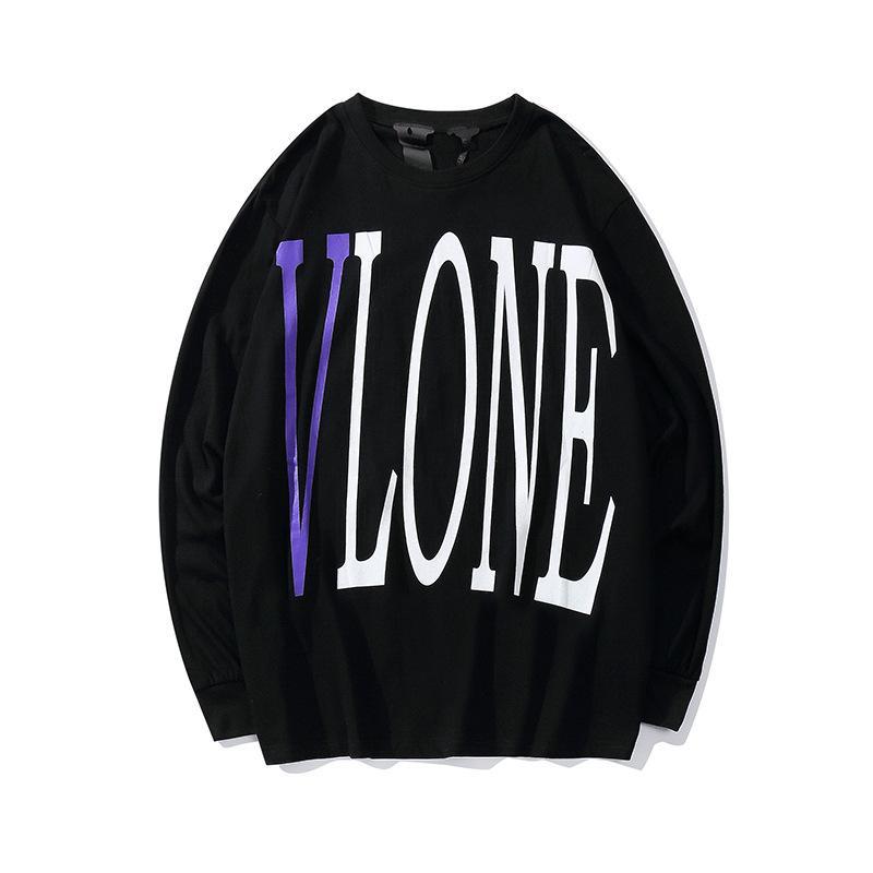 Vlone Sweatshirt Printed Long Sleeve Spring And Autumn Men'S And Women'S Casual Thin Couple Pullover Sweater