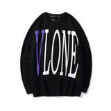 Vlone Sweatshirt Printed Long Sleeve Spring And Autumn Men'S And Women'S Casual Thin Couple Pullover Sweater