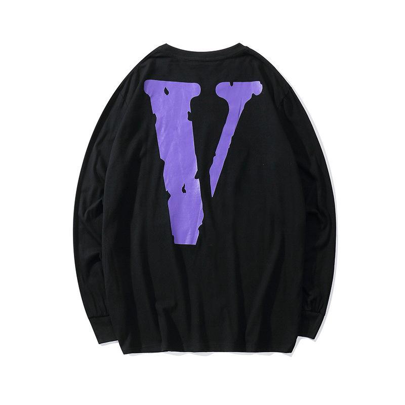 Vlone Sweatshirt Printed Long Sleeve Spring And Autumn Men'S And Women'S Casual Thin Couple Pullover Sweater