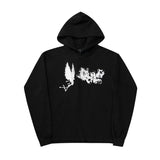 Vlone Hoodie Autumn And Winter Printing Hem Destroyed Hoodie Loose Pullover Men'S And Women'S Hoodie