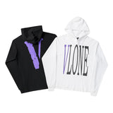 Vlone Hoodie Life Large V Terry Sweater Round Neck Loose Street Hip Hop Men And Women