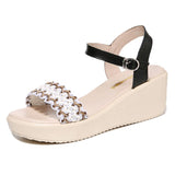 High Heels Slides Summer Open Toe Wedge with Platform High Heel Sandals