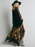 Beth Dutton Bohemian Dress Winter Autumn Midi Dresses Chiffon Dress Irregular Hem