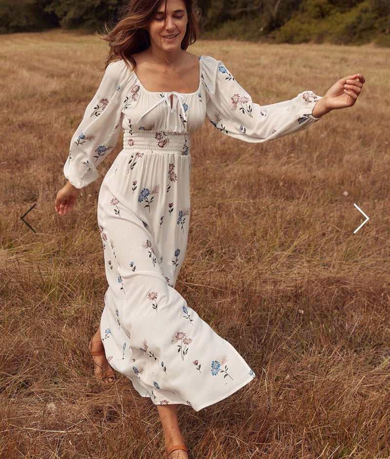 Beth Dutton Bohemian Dress Winter Autumn Midi Dresses Vintage Dress Maxi Dress