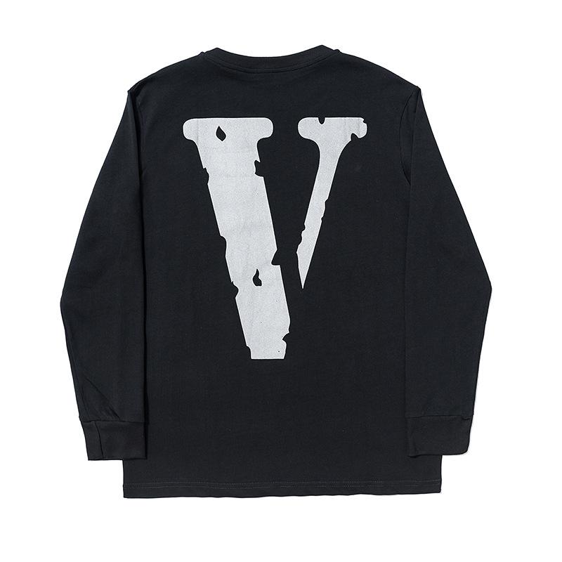 Vlone Sweatshirt Fall Men'S Clothing Printed Loose Street Pullover Round Neck Long Sleeves Sweater Men