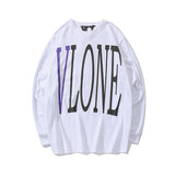 Vlone Sweatshirt Printed Long Sleeve Spring And Autumn Men'S And Women'S Casual Thin Couple Pullover Sweater