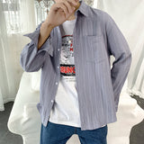Men Shirts Hong Kong Style Shirt Long Sleeve