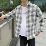 Men Shirts Loose Long Sleeve Shirt