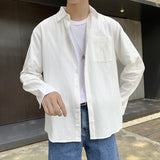 Men Shirts Loose Long Sleeve Shirt