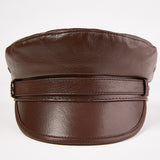 Captains Hat Autumn and Winter Motorcycle Men's Leather Rock Navy Hat Captain