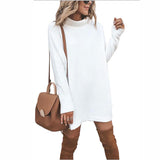 Women Pullover Knit Sweater Spring Half Turtleneck Long Pullover Dress Sweater