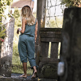 Coachella Music Festival Outfits Autumn Leisure Beach Trousers Suspender Pants