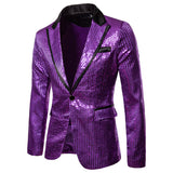 Men Prom Outfits Sequined Performance Dress Suit