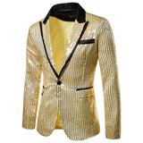 Men Prom Outfits Sequined Performance Dress Suit