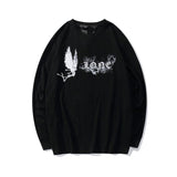 Vlone Sweatshirt Large V Printed Long Sleeve Plus Size Retro Sports Men And Women Allmatching Sweater