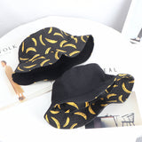Bucket Hat Fishing Cap Cotton Print Fisherman Hat Cartoon Print Men and Women Fashion Casual