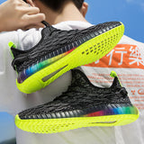 designer Sneaker Shoes Transparent Colorful Bottom Coconut Shoes Men's Sports Men's Shoes Breathable Running Shoes Summer