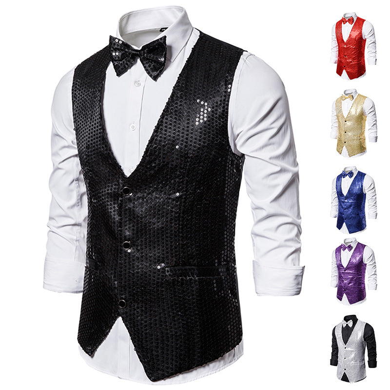 Men Prom Outfits Sequined Performance Dress Jacket