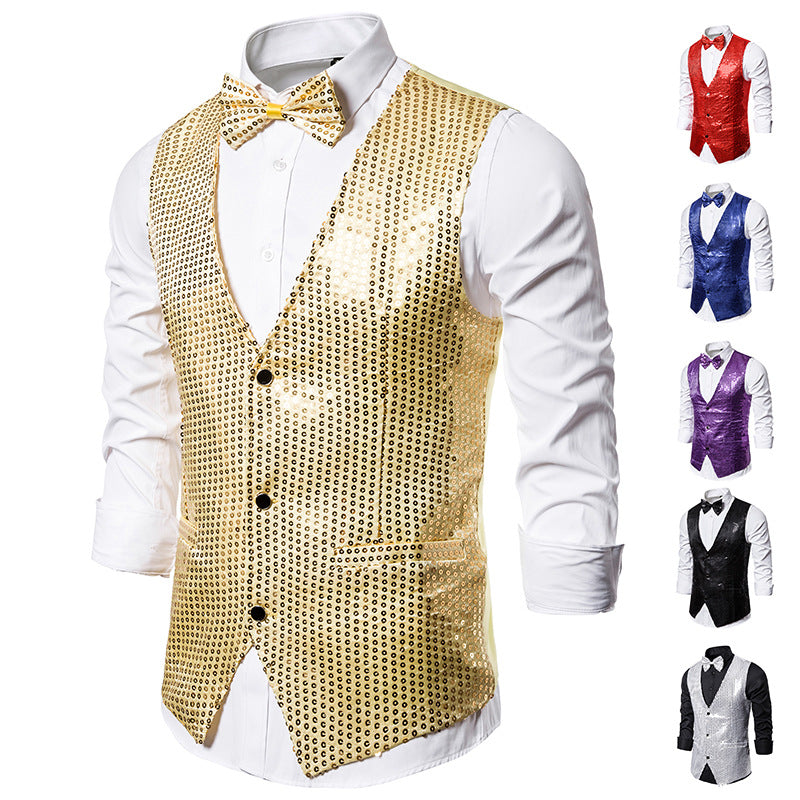 Men Prom Outfits Sequined Performance Dress Jacket