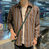 Men Shirts Large Plaid Long Sleeve Shirt Loose