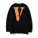 Vlone Sweatshirt Friends Printed Design Men'S And Women'S Pullover Loose Hip Hop Sweater