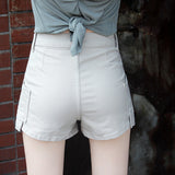 Women Jean Shorts Shorts Women's Overalls High Waist Loose and Slimming