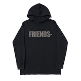 Vlone Hoodie Sweater Friends Plus Size Retro Sports Pullover Hoodie For Men And Women