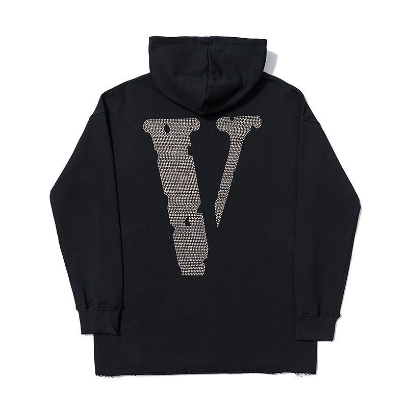 Vlone Hoodie Sweater Friends Plus Size Retro Sports Pullover Hoodie For Men And Women