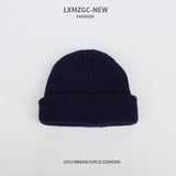 Red Beanie Hat Skullcap Outdoor Hat Solid Color Woolen