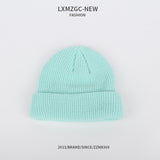 Red Beanie Hat Solid Color Woolen Hat Chinese Landlord Hat Women's Winter