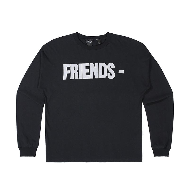 Vlone Sweatshirt Life Friends Printing Men'S And Women'S Long Sleeves Loose Casual Able Hip Hop Style