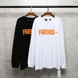 Vlone Sweatshirt Friends Printed Design Men'S And Women'S Pullover Loose Hip Hop Sweater
