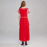 Beth Dutton Bohemian Summer Spring Midi Dress Lace-up Dress