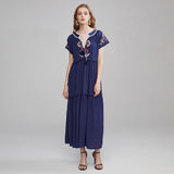 Beth Dutton Bohemian Summer Spring Midi Dress Lace-up Dress