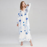 Beth Dutton Bohemian Dress Winter Autumn Midi Dresses Vintage Dress