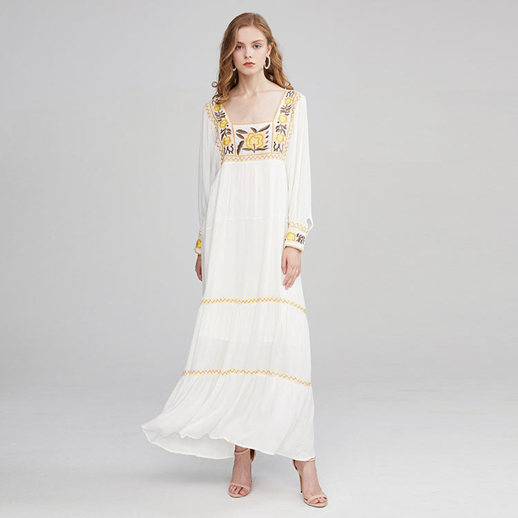 Beth Dutton Bohemian Dress Winter Autumn Midi Dresses Robe Dress Shirt