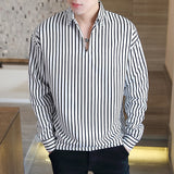 Men Shirts Long Sleeve Striped