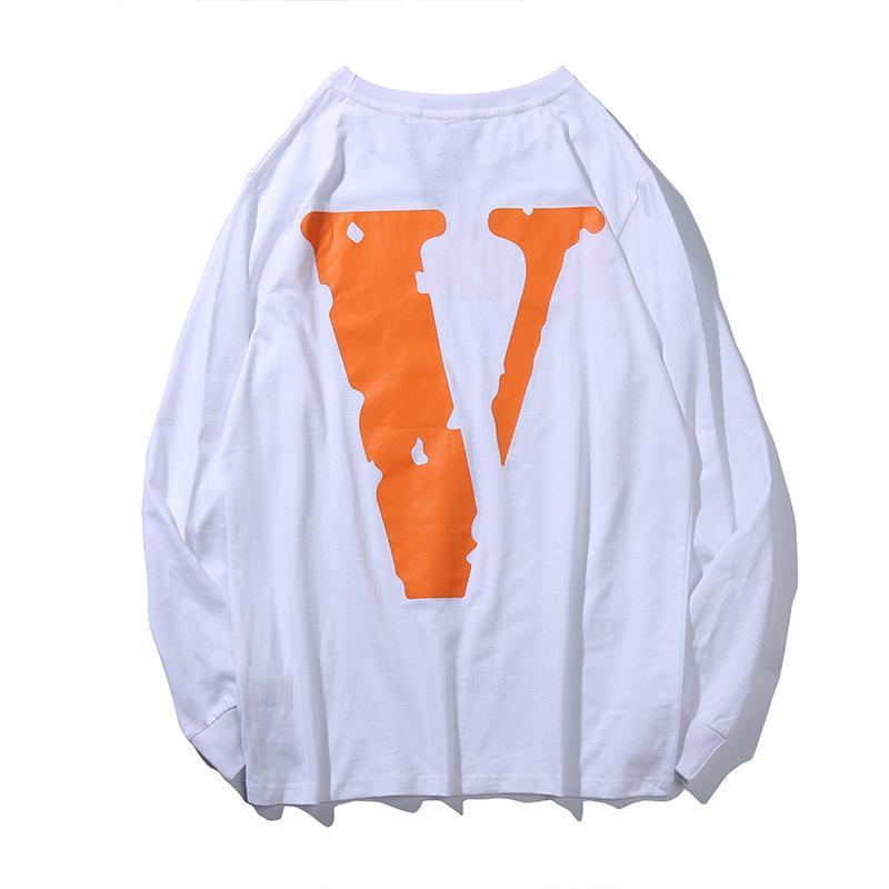 Vlone Sweatshirt Personality Print Oversize Men And Women Couple Long Sleeve Loose Hip Hop Style