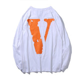 Vlone Sweatshirt Personality Print Oversize Men And Women Couple Long Sleeve Loose Hip Hop Style