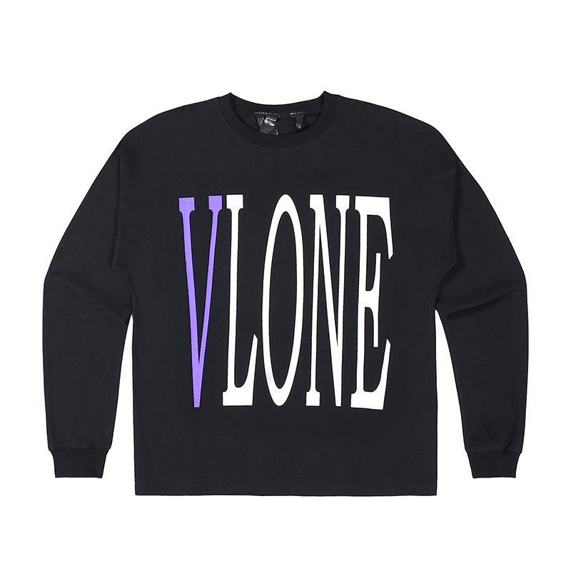 Vlone Sweatshirt Round Neck Long Sleeve Large V Personalized Printed Friends Sweater Base Shirt Loose