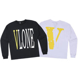 Vlone Sweatshirt Street Large Vneck Print Round Neck Men'S Women'S Pullover Cotton Long Sleeve Loose Hip Hop