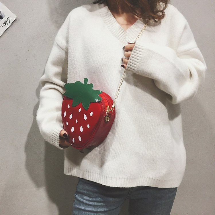 Strawberry Bags Fashion Casual Strawberry Shape Bag