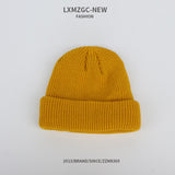 Red Beanie Hat Skullcap Outdoor Hat Solid Color Woolen