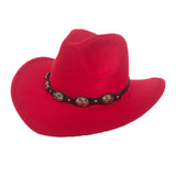 Black Cowboy Hat Denim Bowler Hat Autumn and Winter Woolen Felt Hat Men