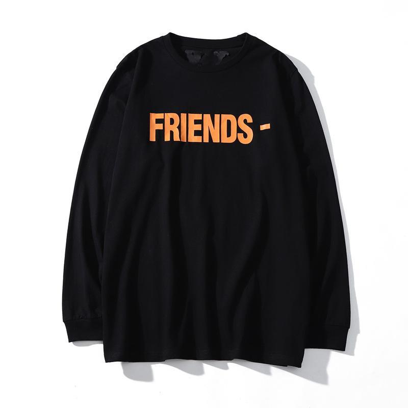 Vlone Sweatshirt Friends Printed Design Men'S And Women'S Pullover Loose Hip Hop Sweater