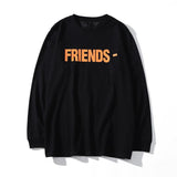 Vlone Sweatshirt Friends Printed Design Men'S And Women'S Pullover Loose Hip Hop Sweater