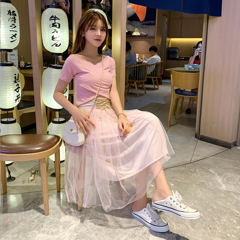MIDI Mauve Skirt Spring/Summer Tulle Tutu Mesh Skirt