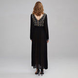 Beth Dutton Bohemian Dress Winter Autumn Midi Dresses Black Dress Sexy Backless Holiday Long Dress