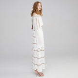Beth Dutton Bohemian Dress Winter Autumn Midi Dresses Vintage Embroidered Dress