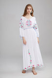 Beth Dutton Bohemian Dress Winter Autumn Midi Dresses Embroidered Maxi Dress